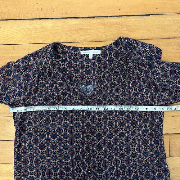 Daniel Rainn Multicolour Print Button Front Blouse, Size Medium Petite - Picture 10 of 10